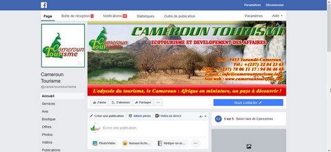 ​Page Facebook professionnelle CAMEROUN TOURISME
