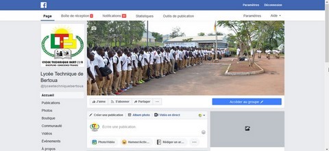 ​Page Facebook professionnelle Lycée Technique de Bertoua