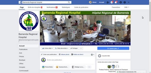​Page Facebook professionnelle Hôpital Régional de Bamenda