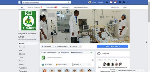 ​Page Facebook professionnelle Hôpital Régional de Limbe
