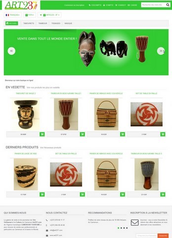 Plateforme de promotion, vente et distribution d'objects d'art (www.art237.com)