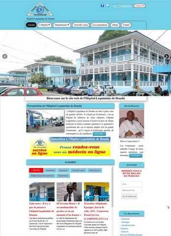 Site internet Hôpital Laquintinie de Douala